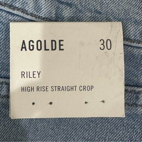 Agolde Riley Crop High Rise Straight Jeans in Bitter - Picture 14 of 15
